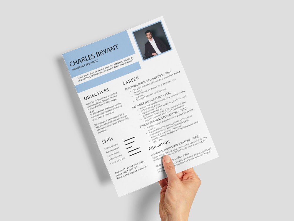 Free Insurance Specialist Resume with Sample Text