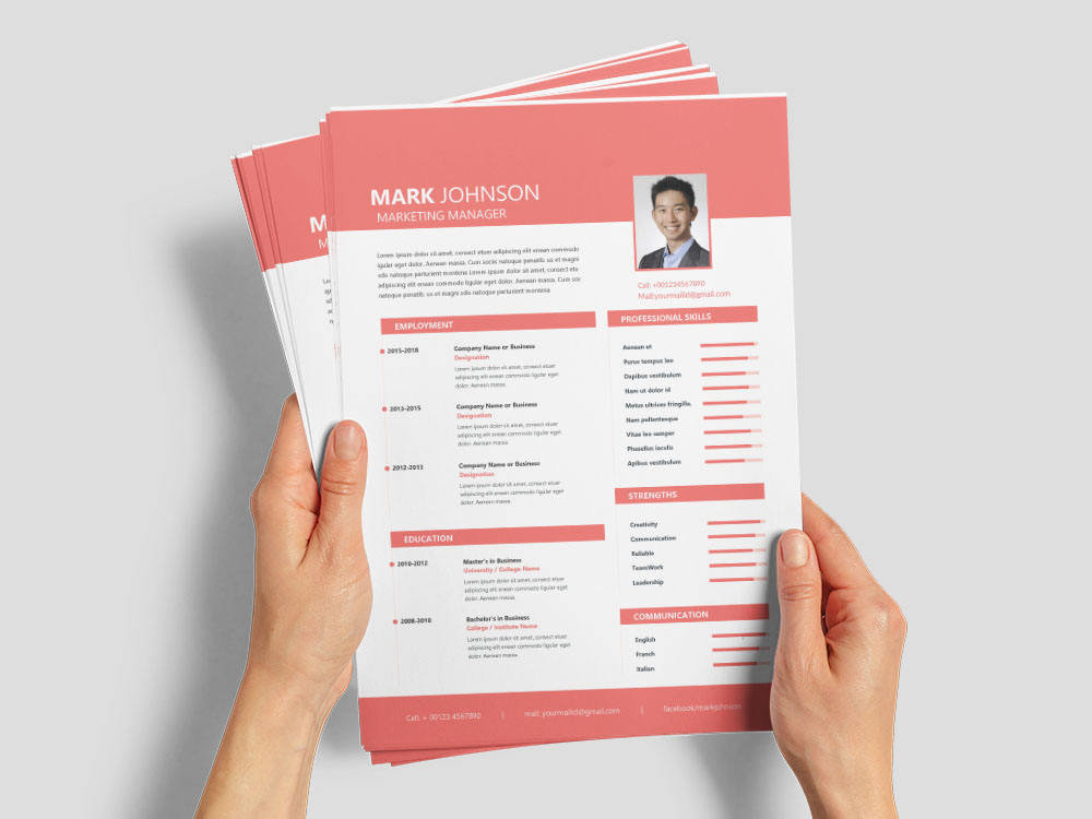 Free Marketing Manager Resume Template with Sample Text