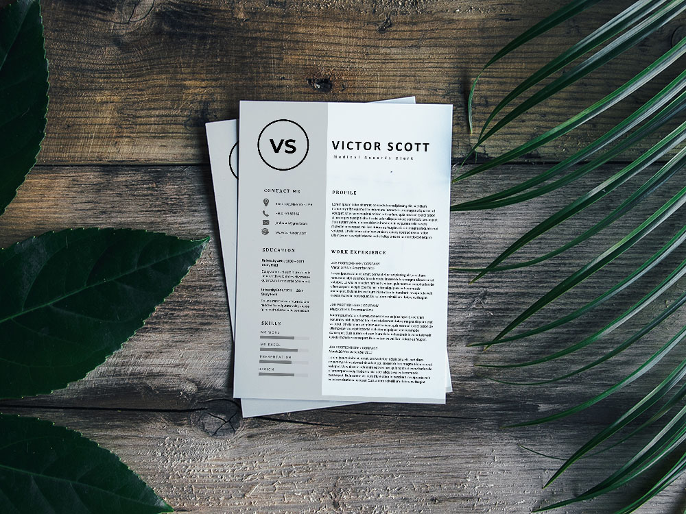 Free Medical Records Clerk Resume Template for Job Seeker