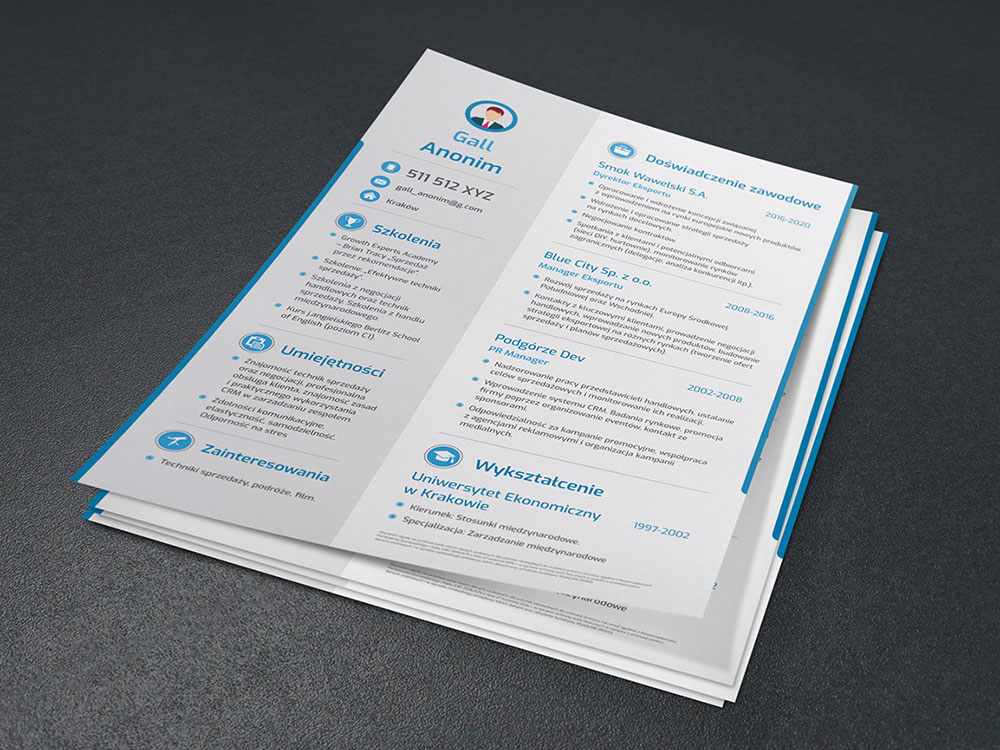 Free Modern Office Resume Template with Professional Look