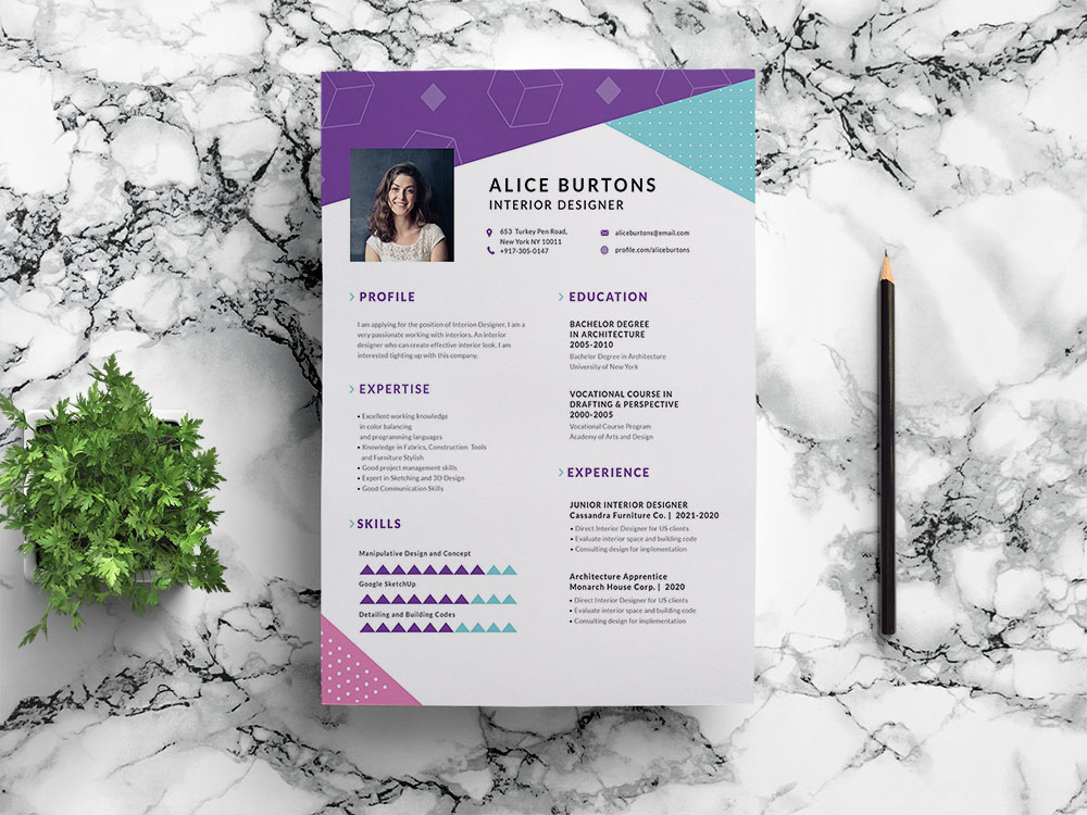 One Page Resume for Experienced