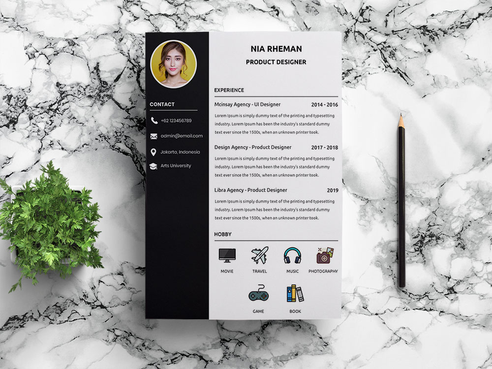 Free Product Designer Resume Template with Clean Look