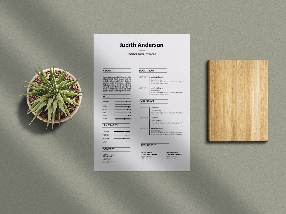 Free Project Administrator Resume Template for Job Seeker
