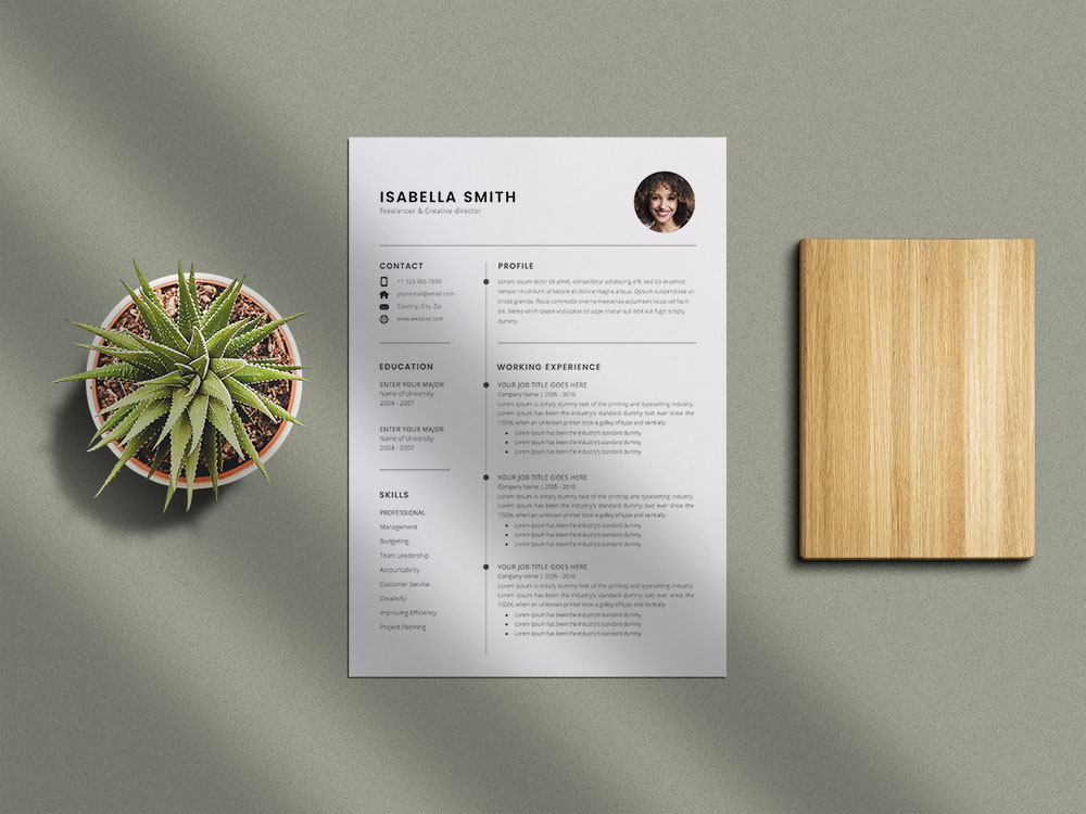 Free Simple 3 Pages Resume Template