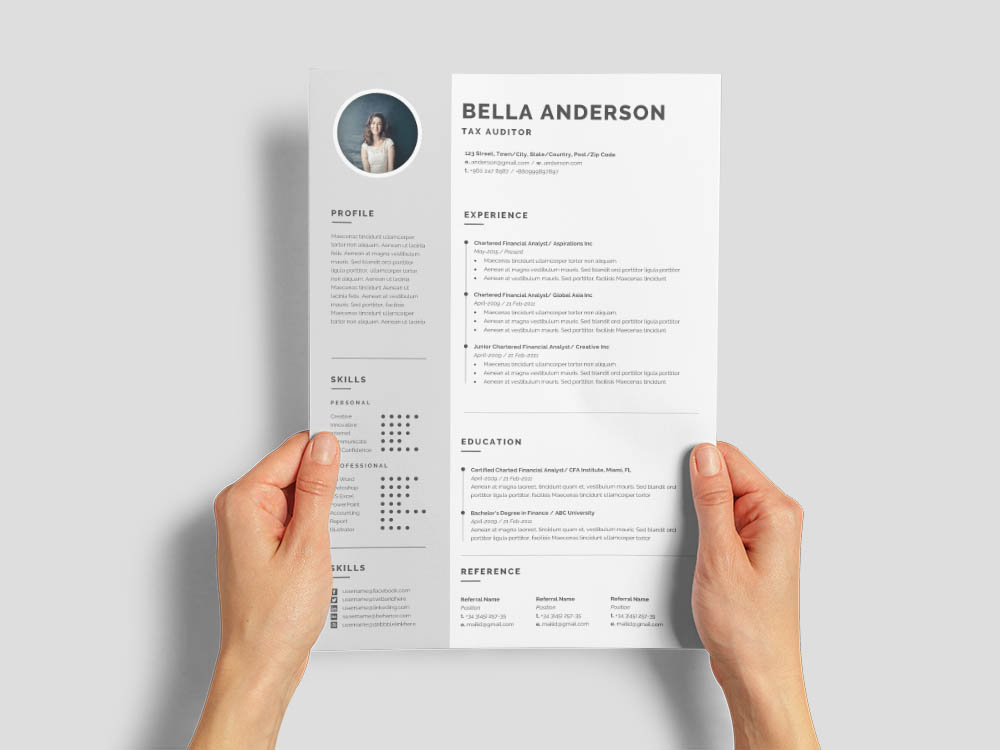 Free Tax Auditor Resume Template