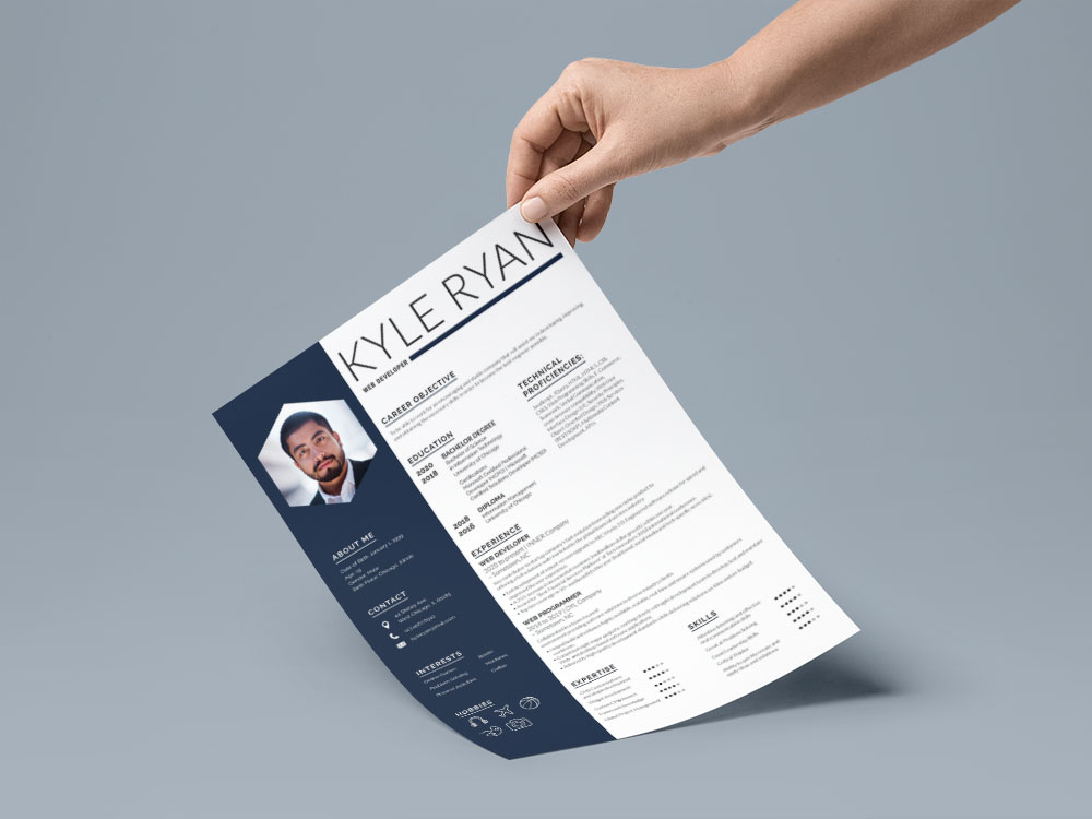 Free Website Developer Resume Template with Sample Text
