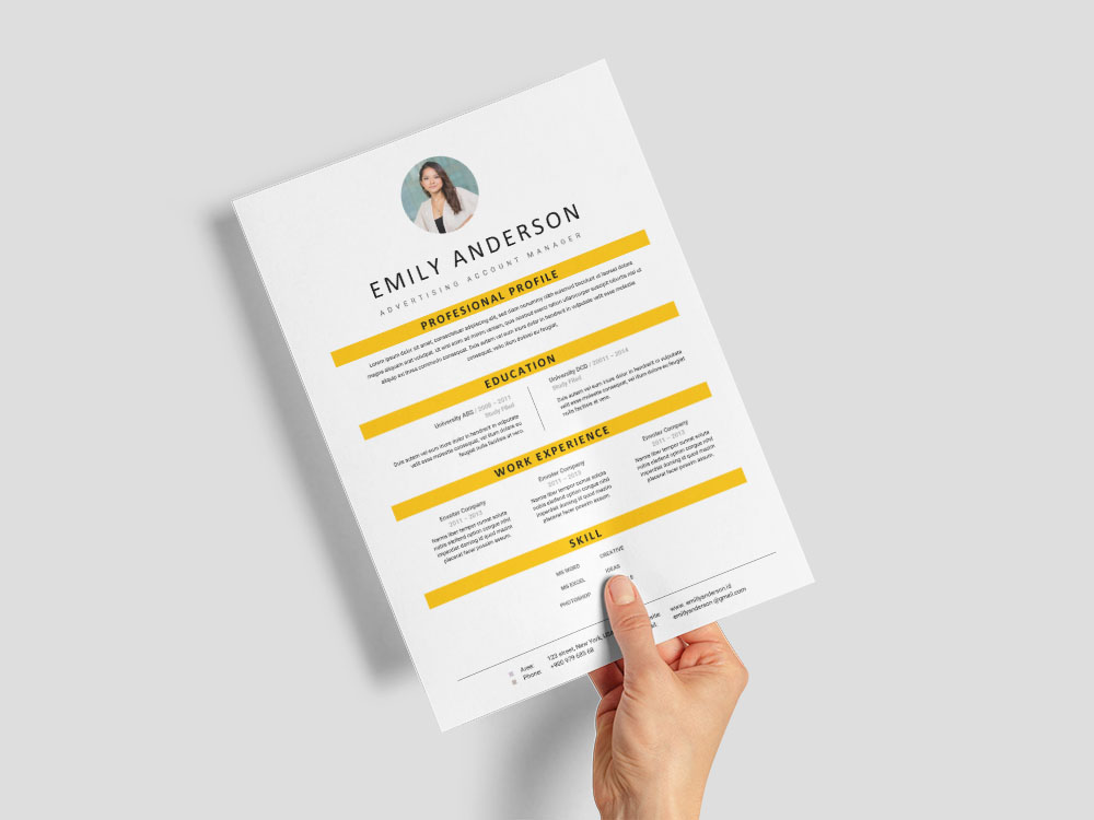 Free Advertising Account Manager Resume Template for Job Seeker