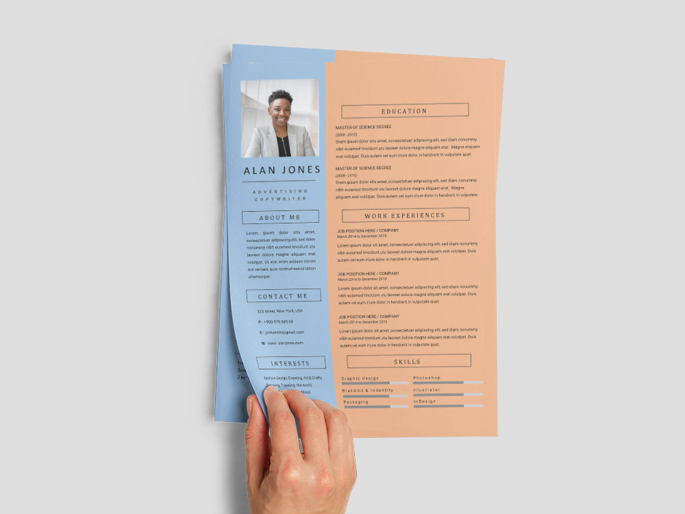 Free Advertising Copywriter Resume Template for with Professional Look