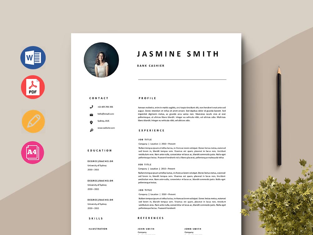 Free Bank Cashier Resume Template