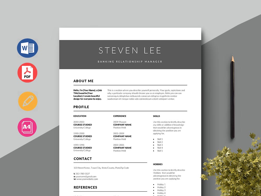 Free Banking Relationship Manager Resume Template