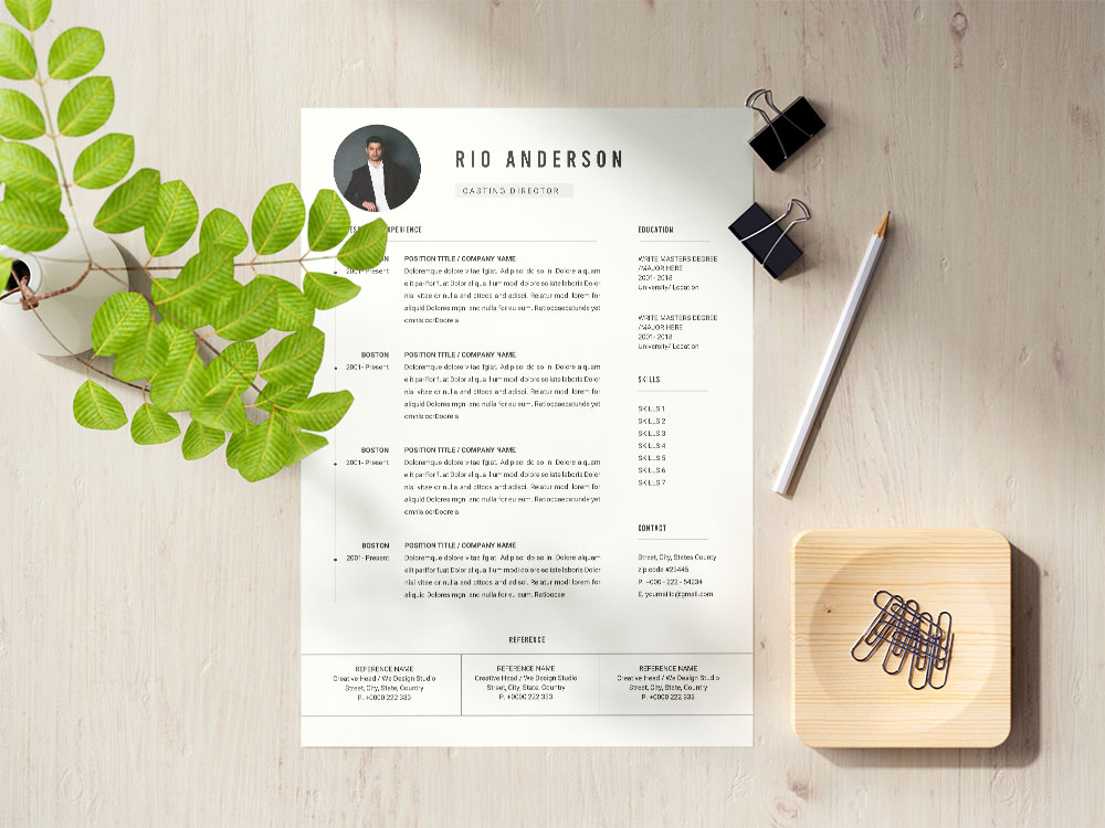 Free Casting Director Resume Template with Professional Look