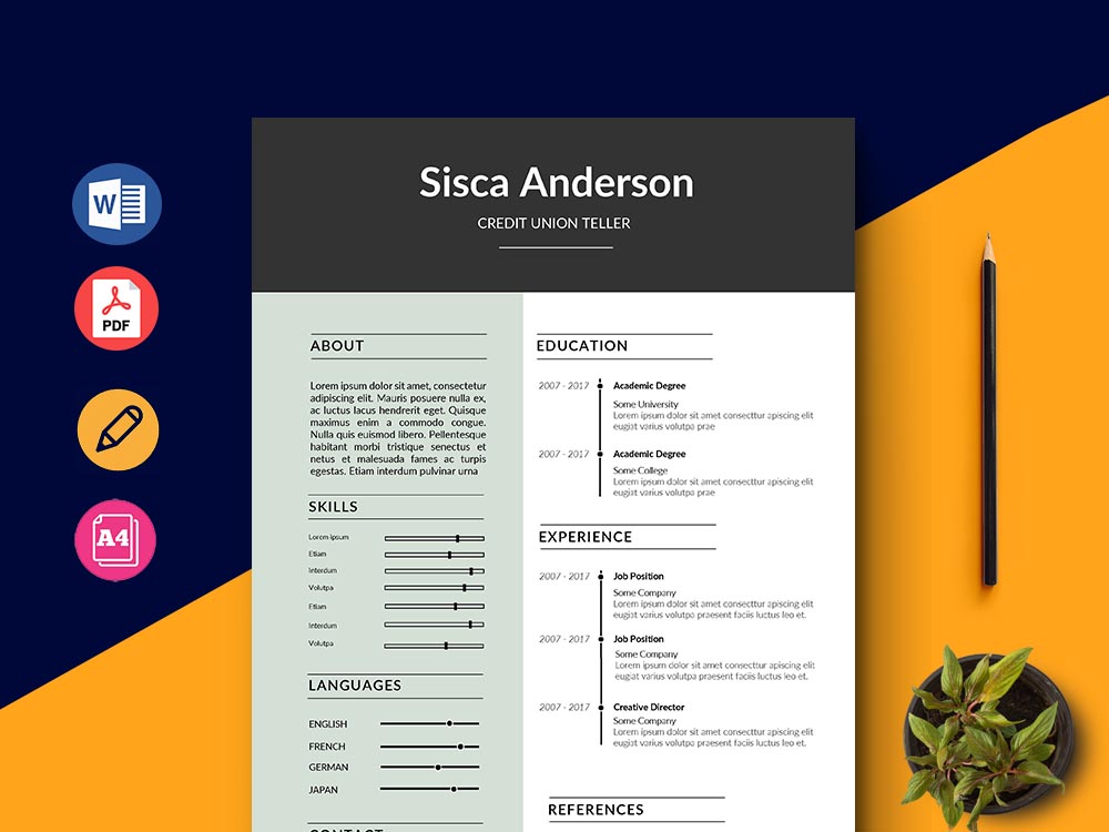 Free Credit Union Teller Resume Template