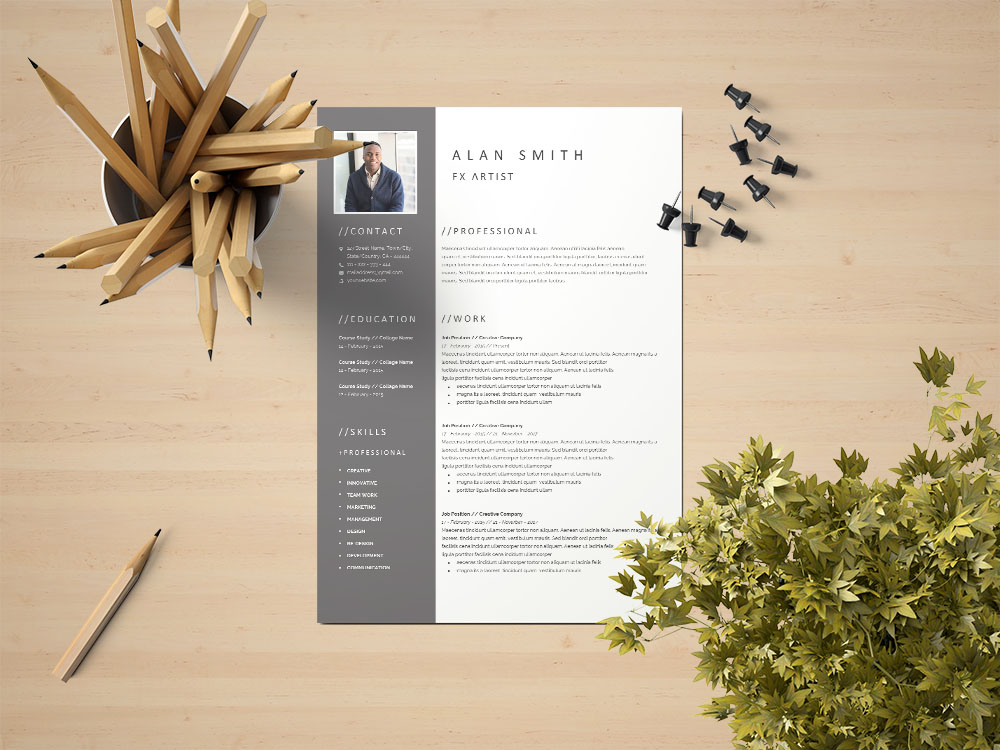 Free FX Artist Resume Template with Clean and Professional Look