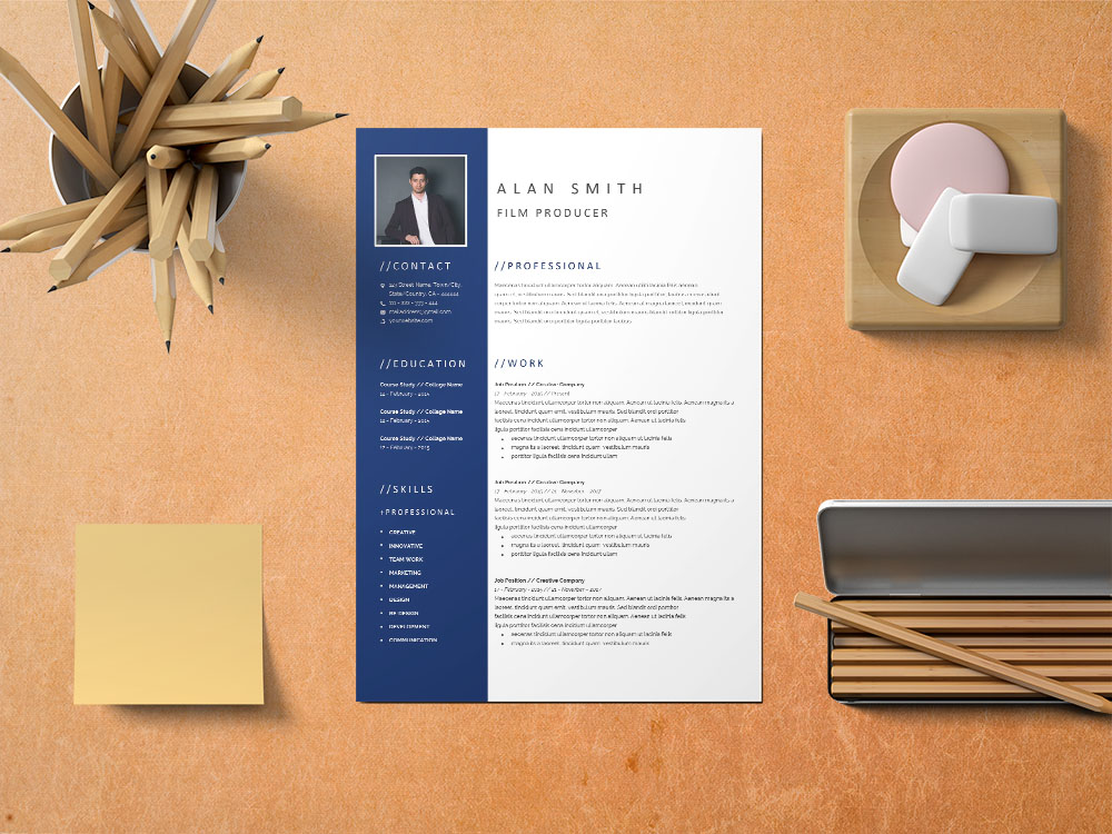 Free Film Producer Resume Template with Professional Look