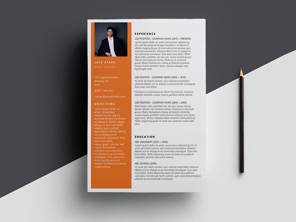 Free Horse Trainer Resume Template with Clean Look