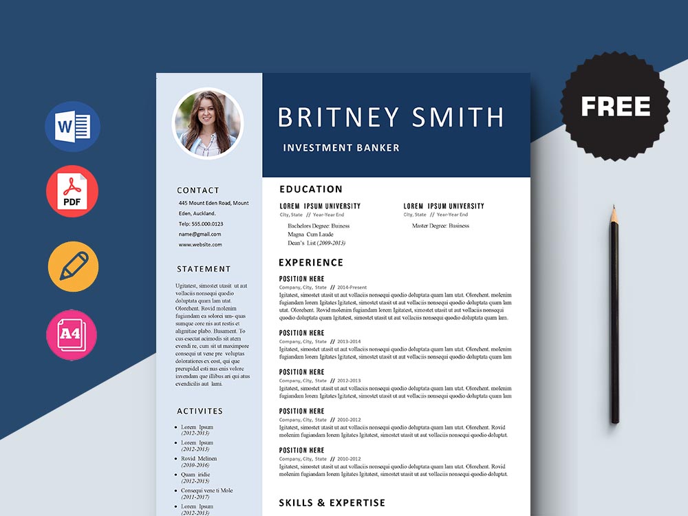 Free Investment Banker Resume Template