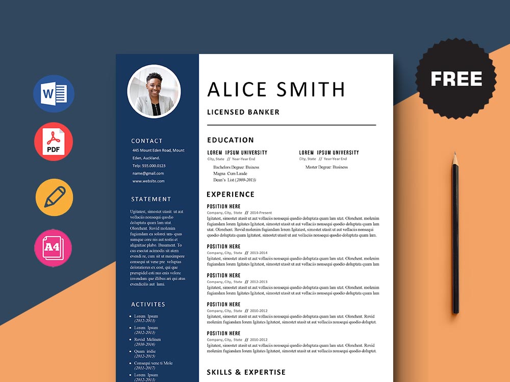 Free Licensed Banker Resume Template