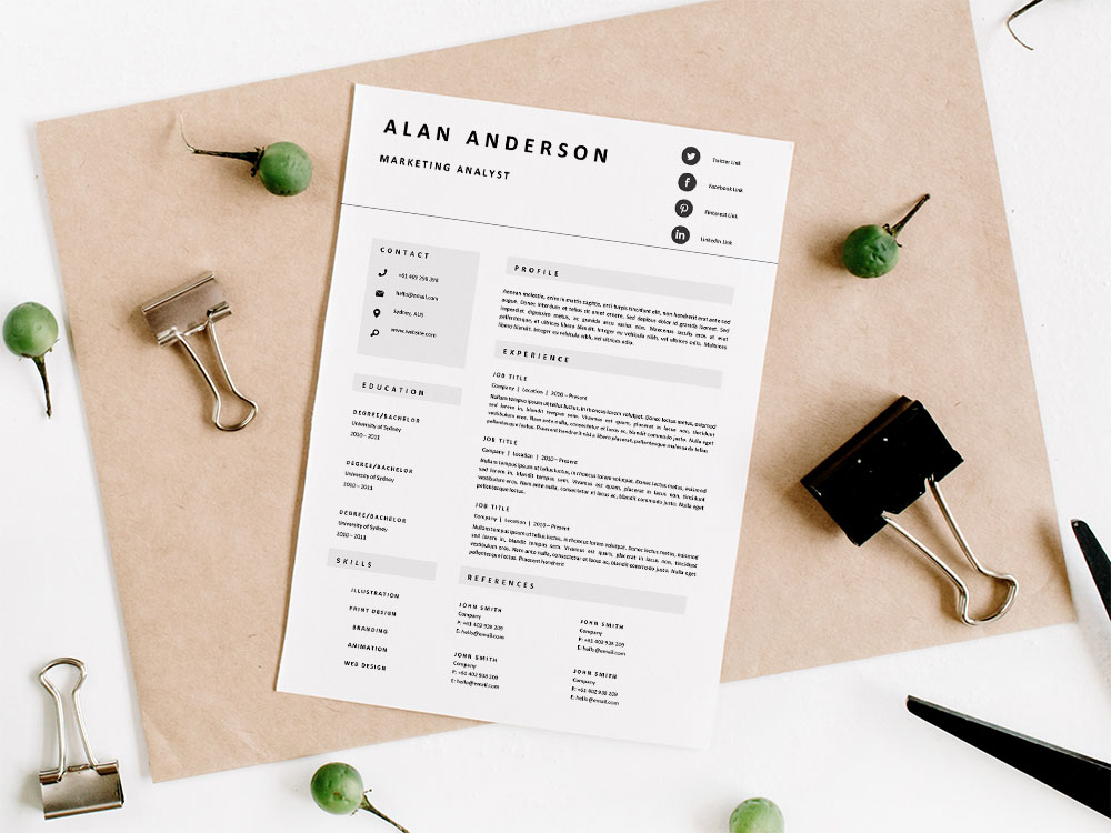 Free Marketing Analyst Resume Template with Professional Look