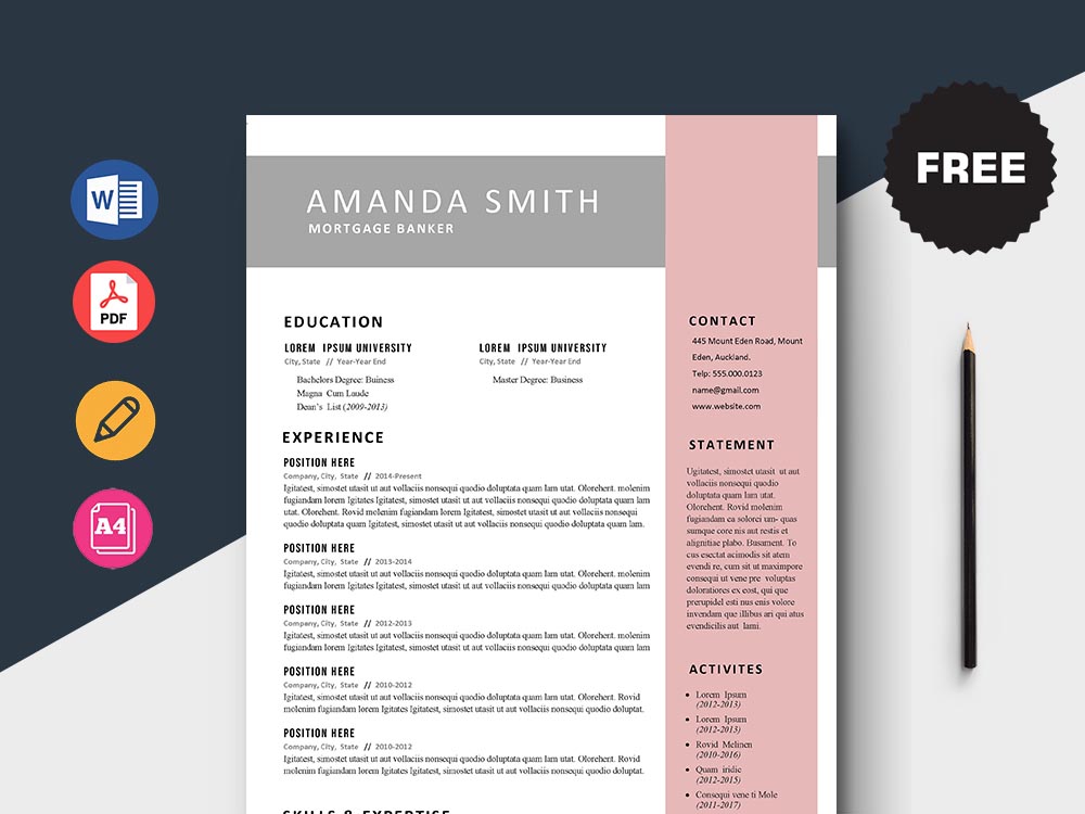 Free Mortgage Banker Resume Template