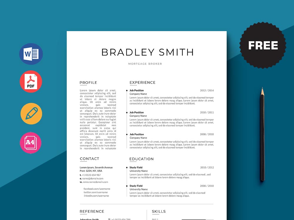 Free Mortgage Broker Resume Template