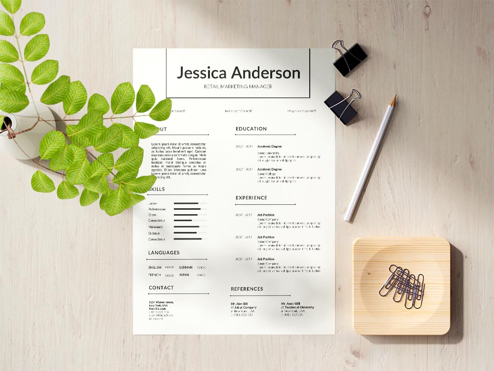 Free Retail Marketing Manager Resume Template with Professional Look
