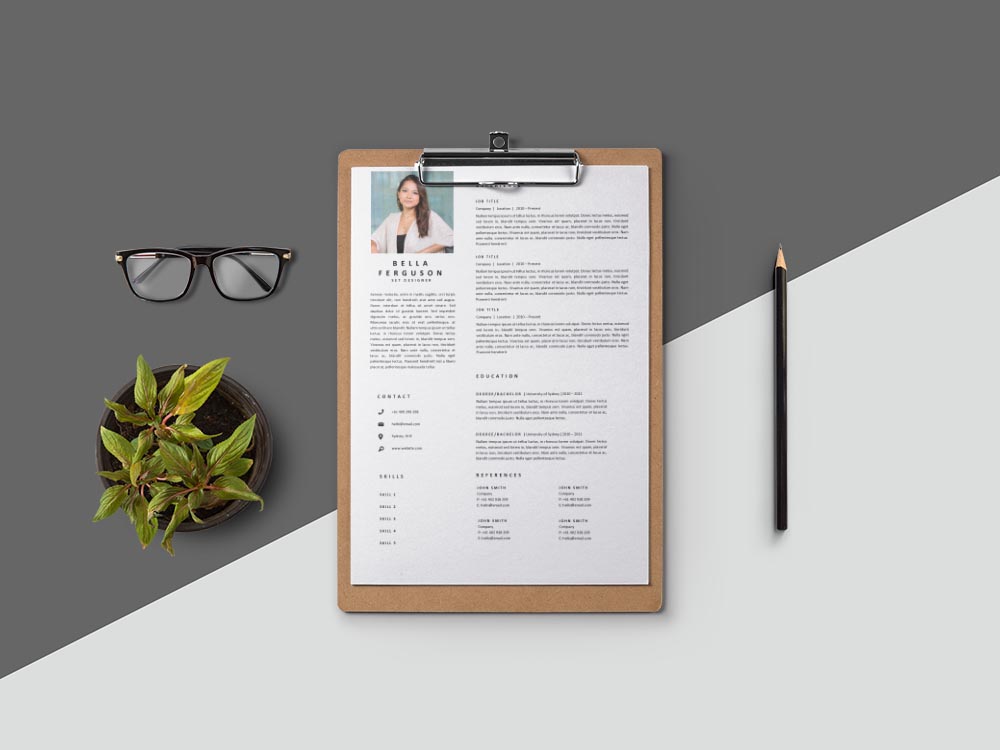 Free Set Designer Resume Template with Clean and Professional Look