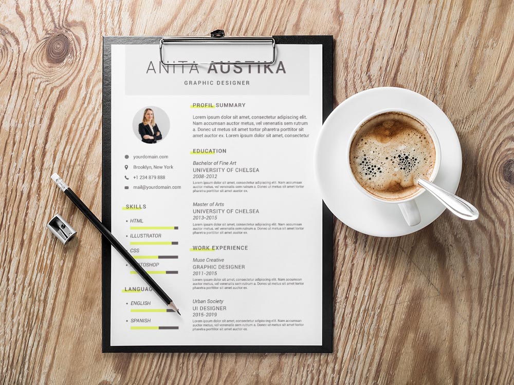 Free Simple Vector Resume Template for Any Job Seeker