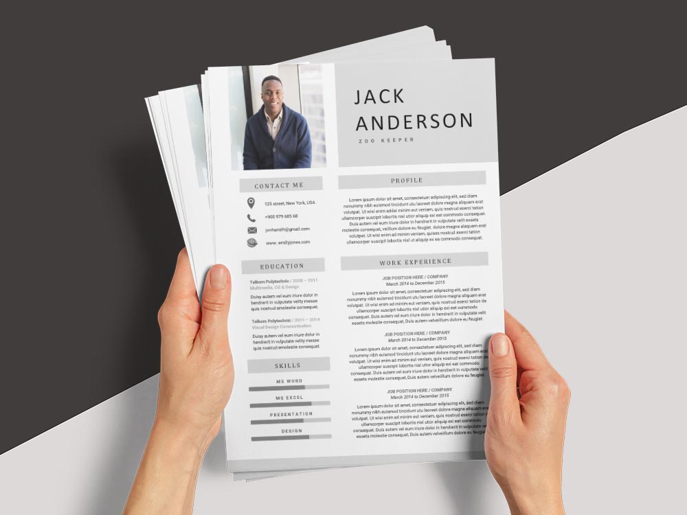 Free Zoo Keeper Resume Template with Clean Look