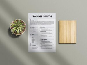 Jason Resume - Free Simple Resume Template In Illustrator Format