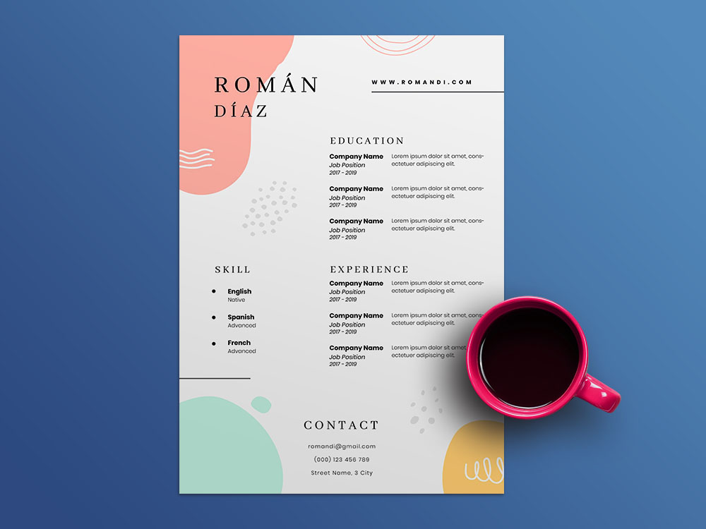 Free Art Centre Manager Resume Template