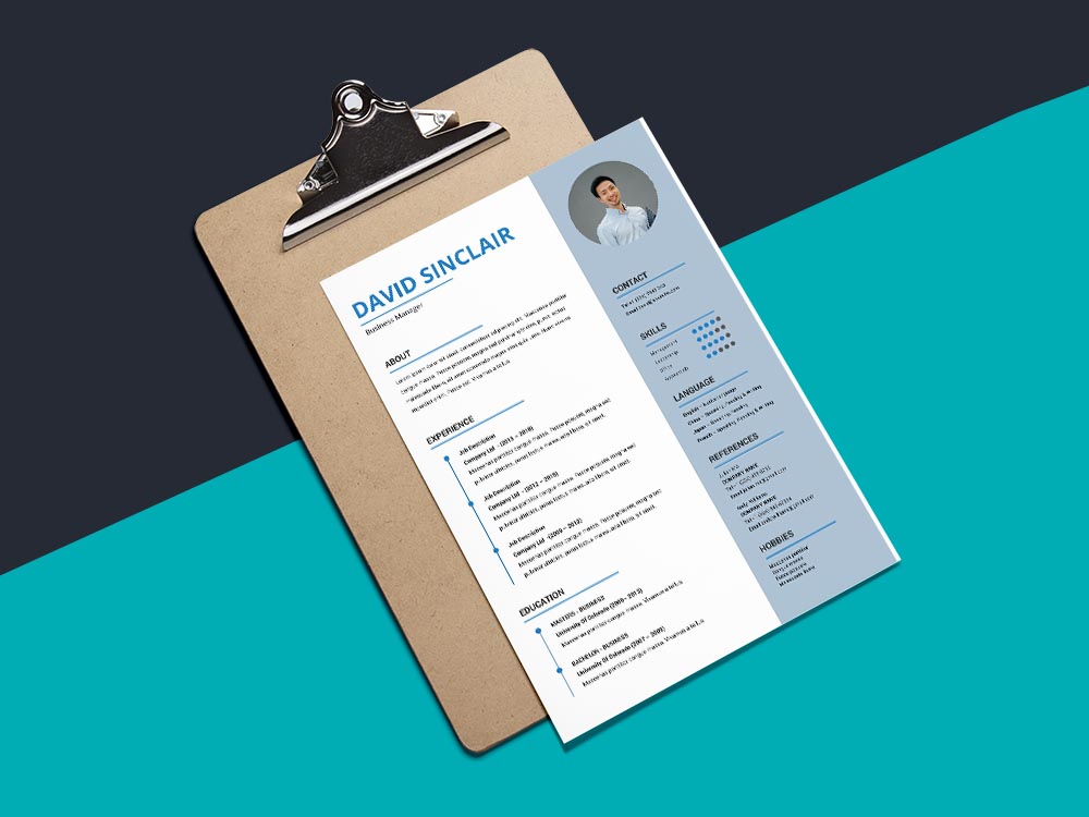 Free Business Manager Curriculum Vitae Template with Clean Design