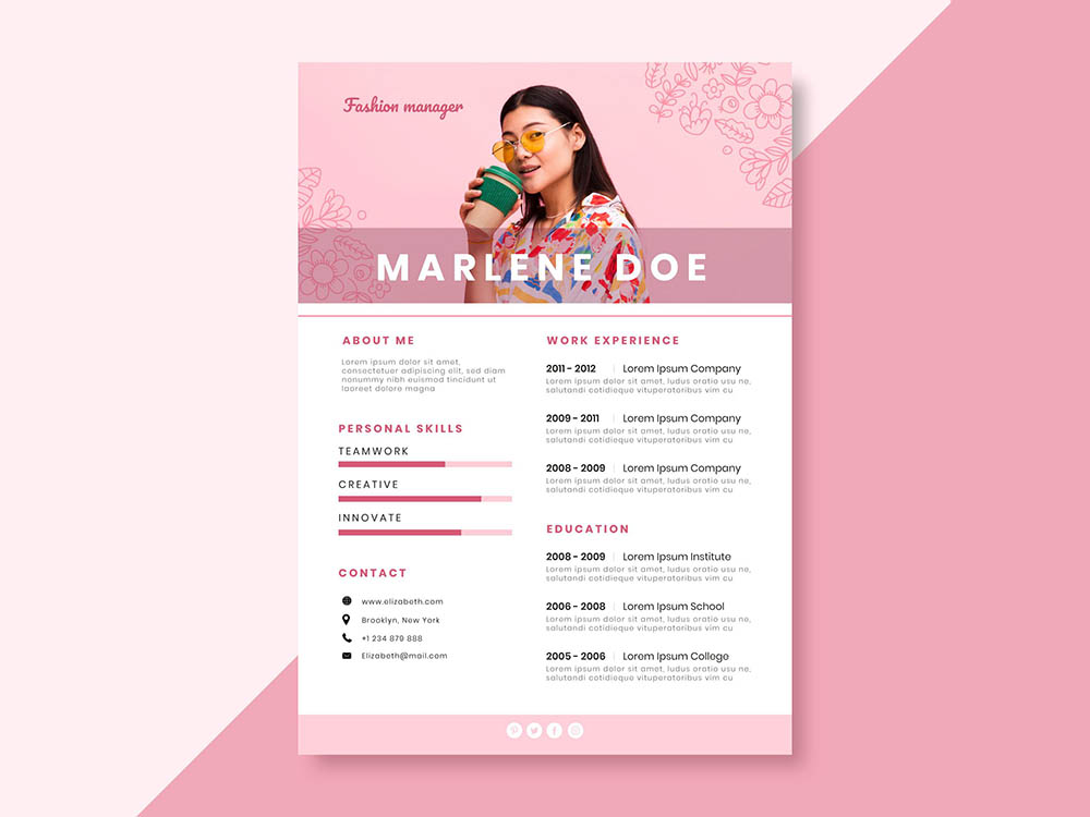 Free Fashion Manager Resume Template