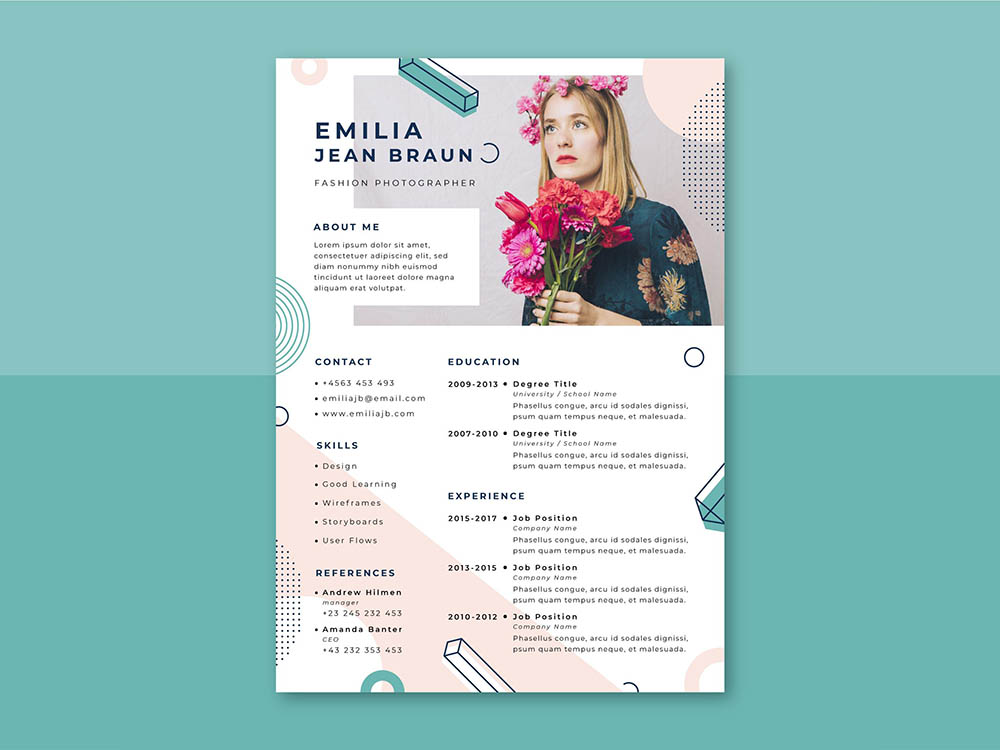 Free Fashion Photographer Resume Template