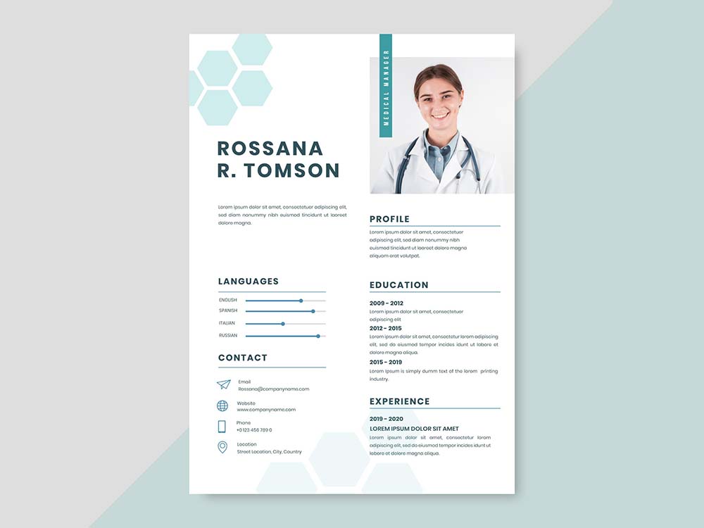 Free Hospital Manager Resume Template