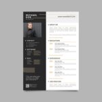 Masculine Resume Template