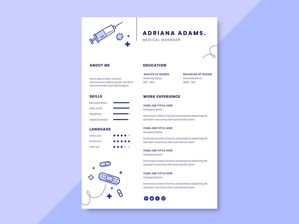 Free Medical Manager Resume Template