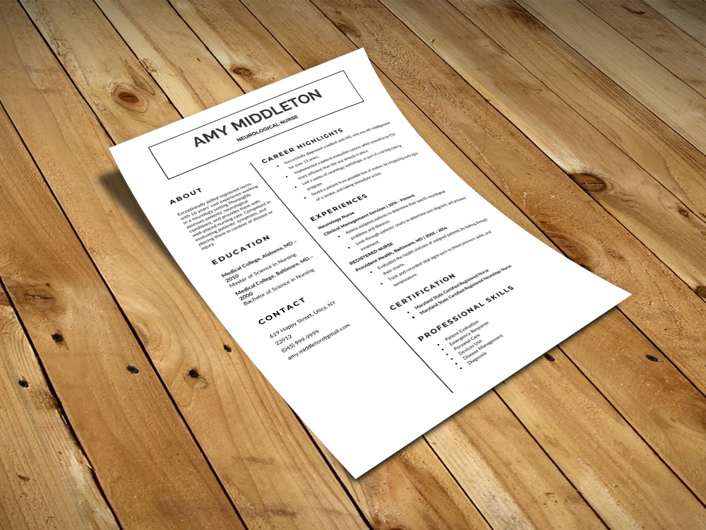 Free Nurse Curriculum Vitae Template