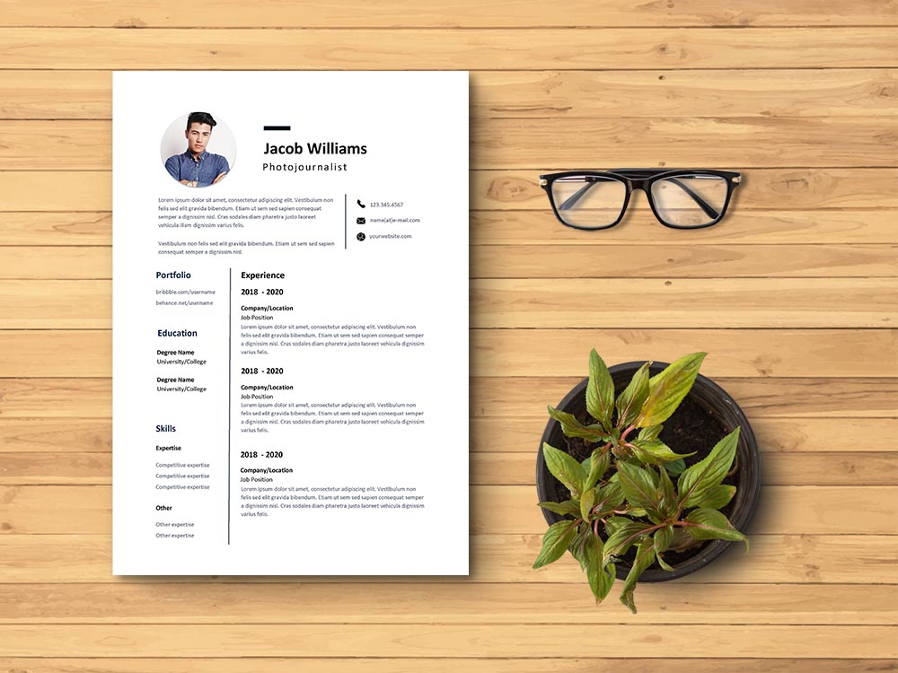 Free Photojournalist Resume Template