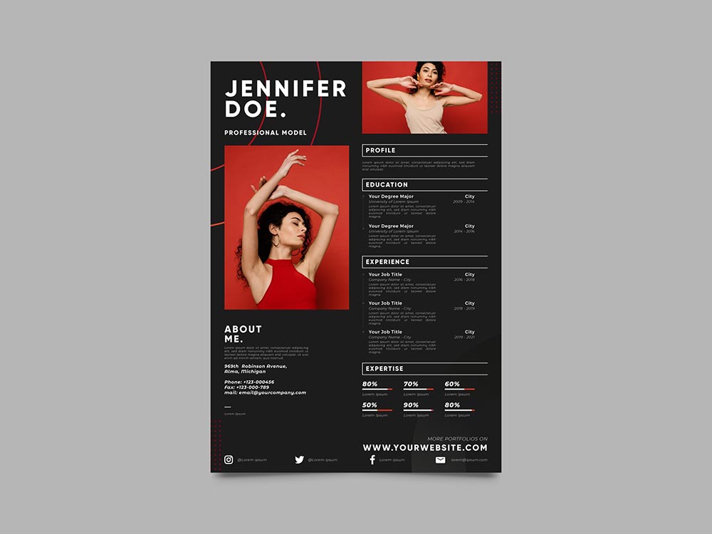 Free Professional Model Resume Template