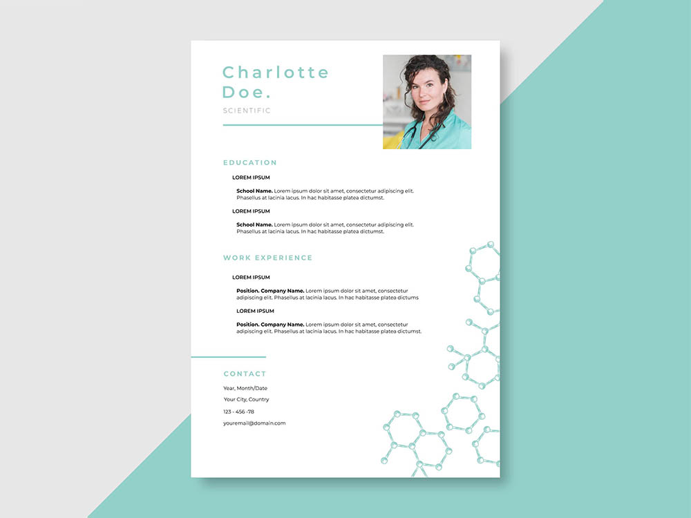 Free Scientific Resume Template for your Job Interview