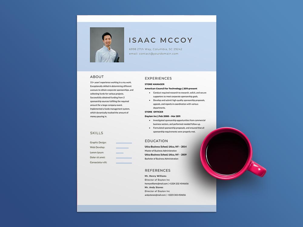 Free Store Officer Resume Template
