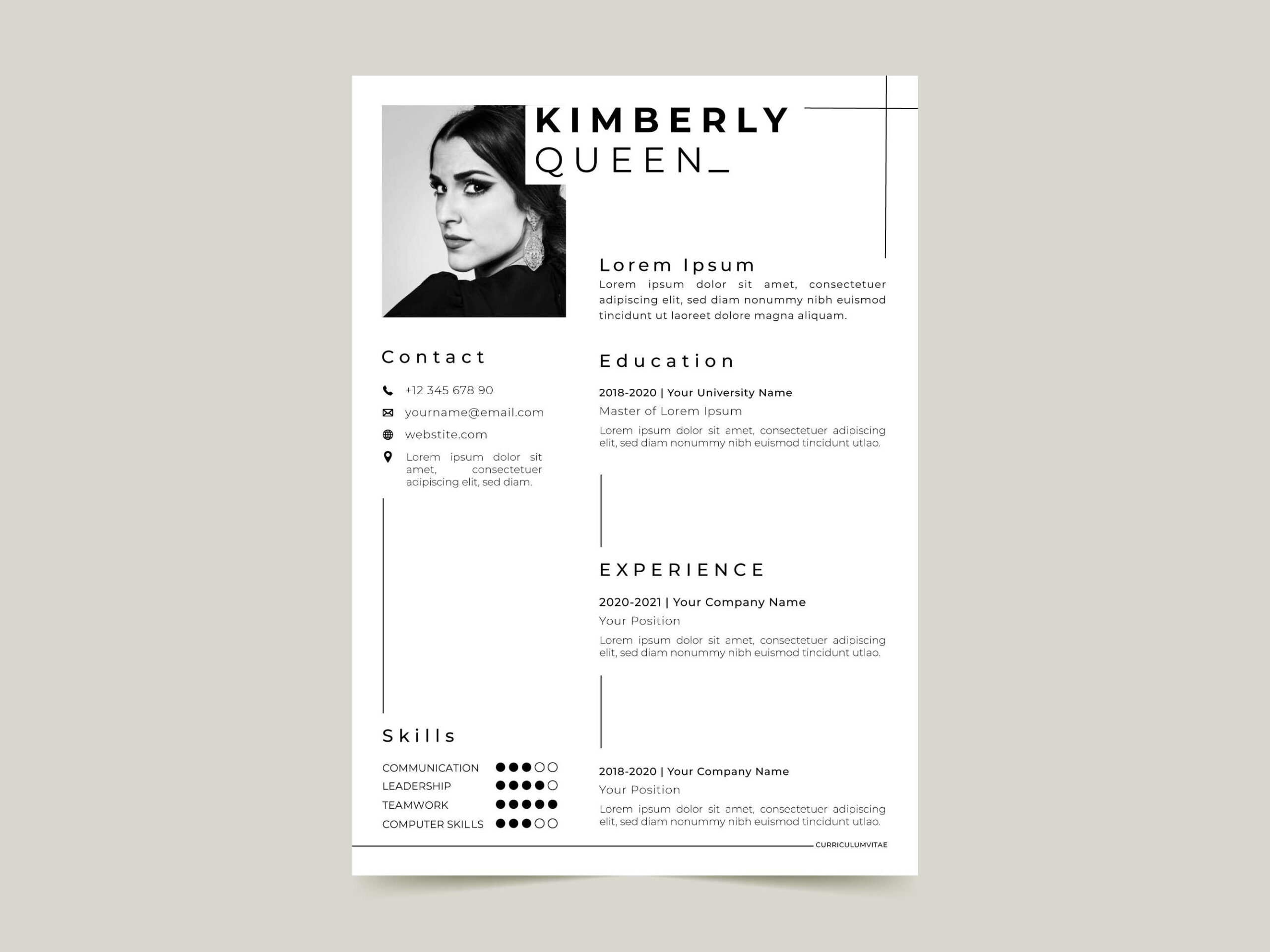 Free Artist Manager Resume Template