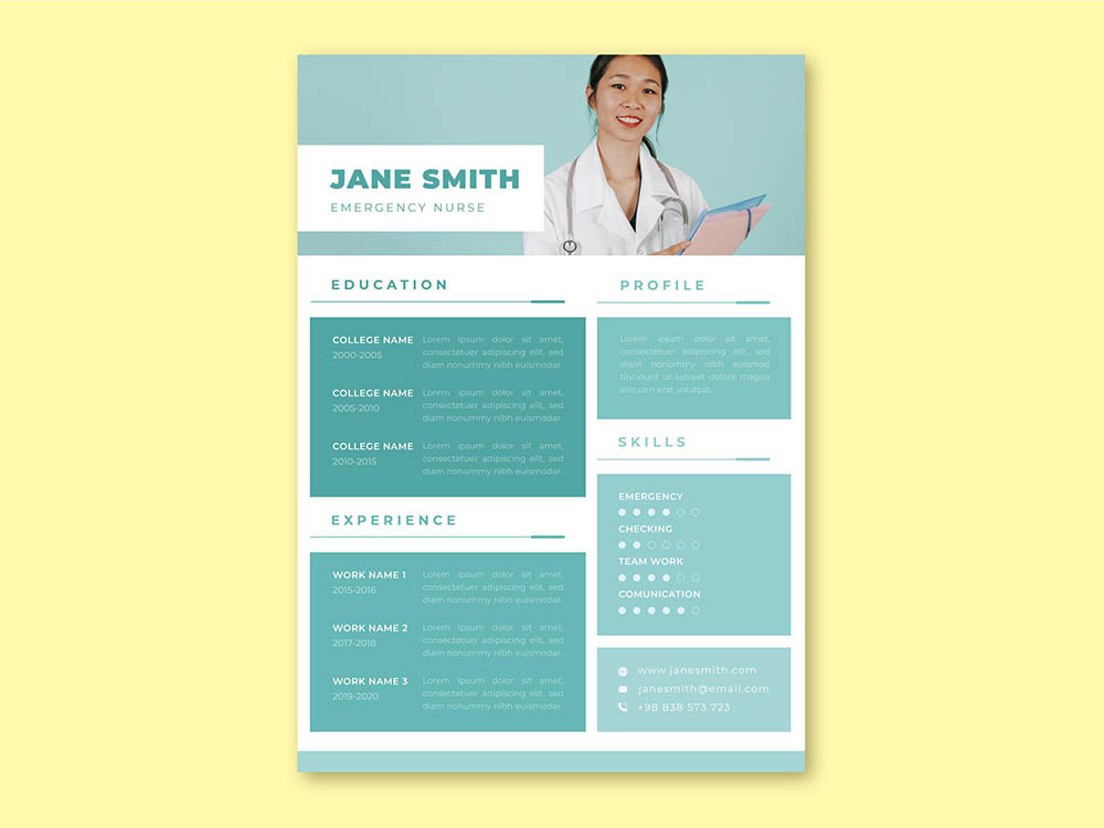 Free Emergency Nurse Resume Template for your Job Interview