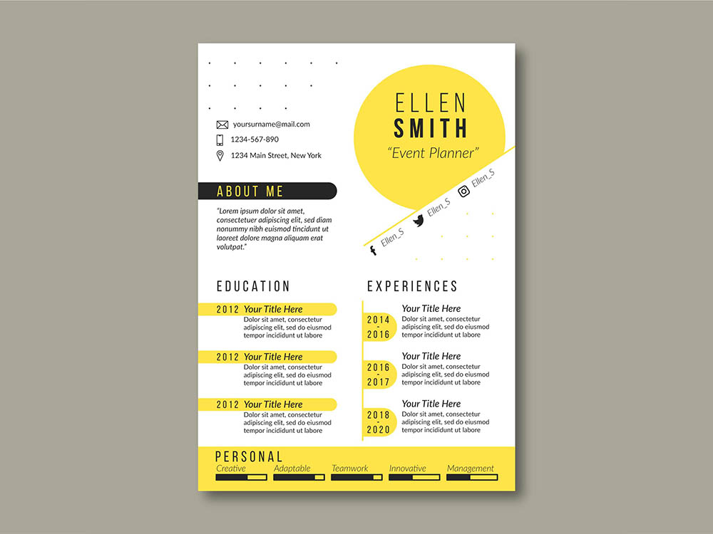 Free Event Planner Resume Template