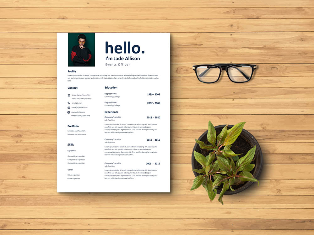 Free Events Officer Resume Template
