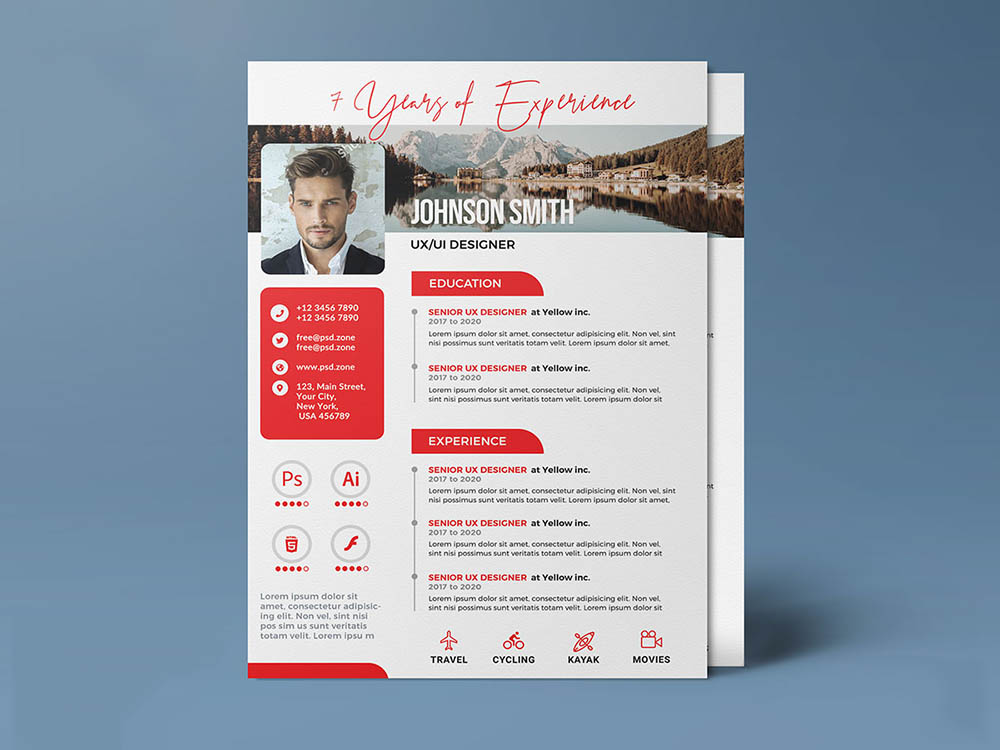 Free Experienced Resume Template For Job Seeker