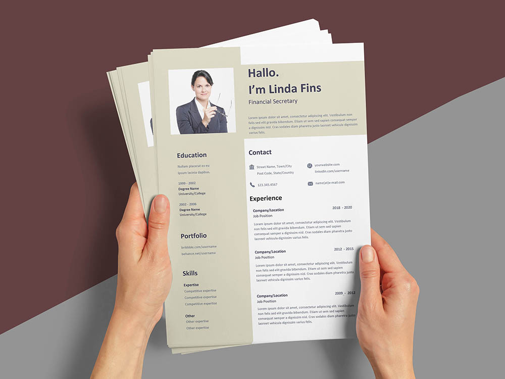 Free Financial Secretary Resume Template for Job Seeker