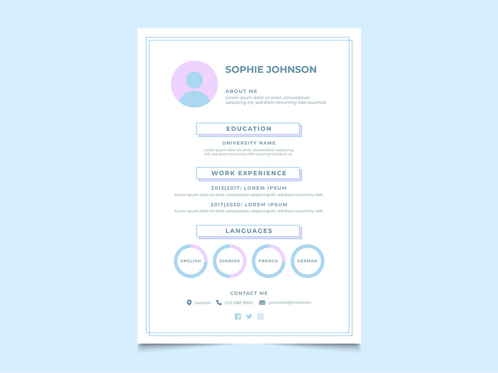 Free Minimal Vector Curriculum Vitae Template