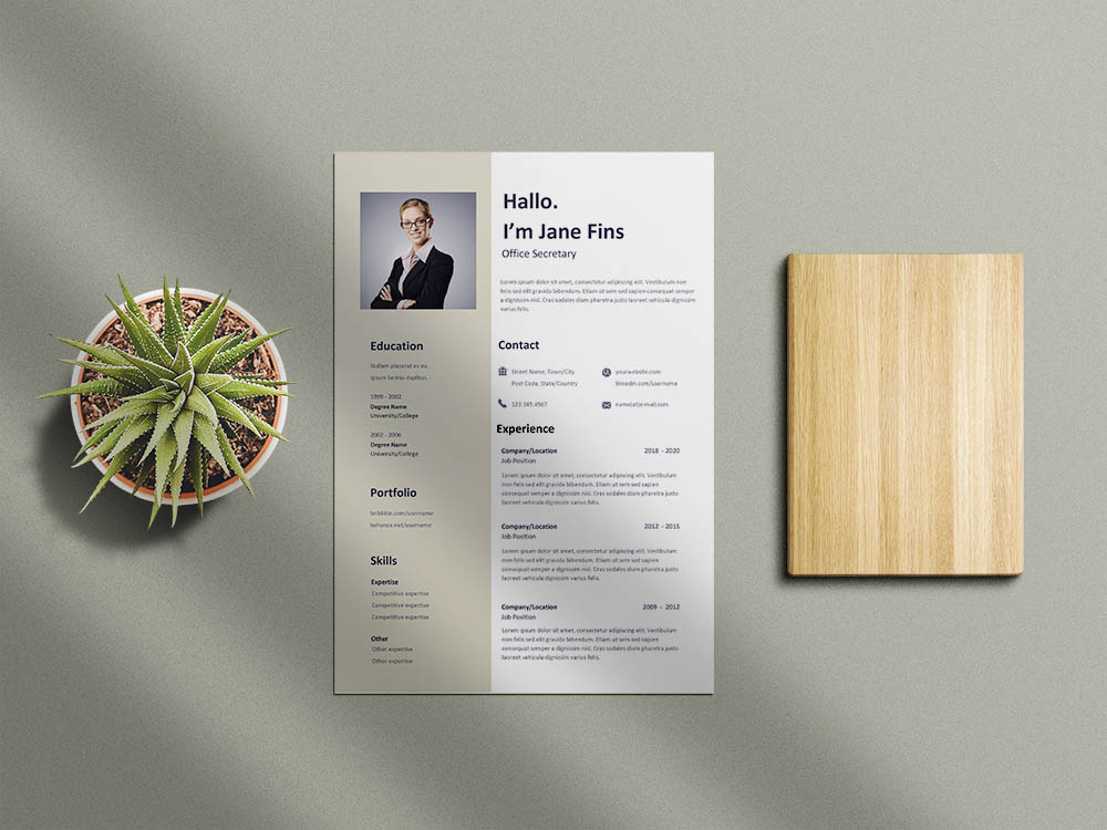 Free Office Secretary Resume Template