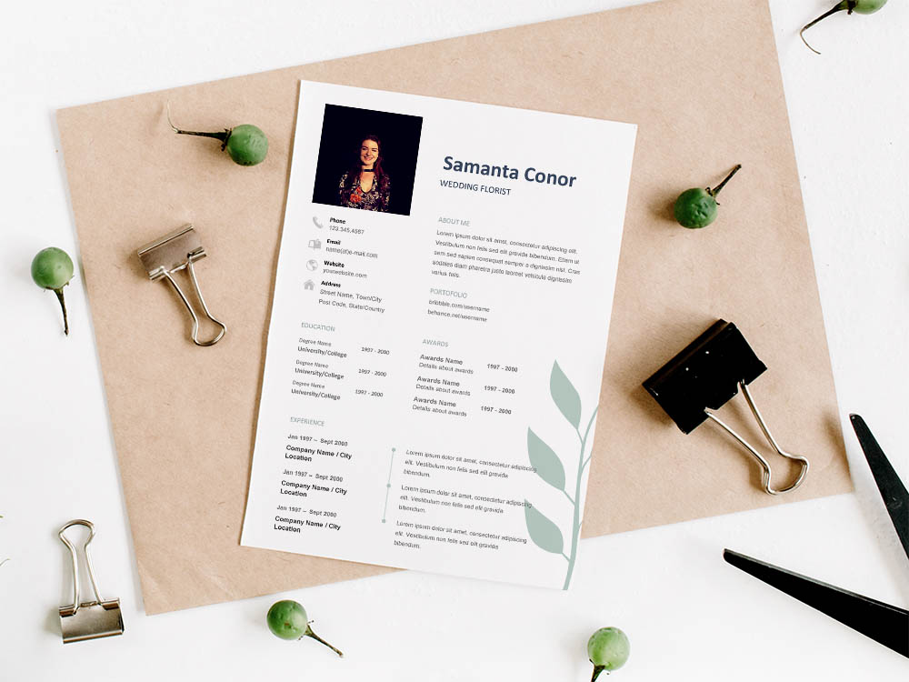 Free Wedding Florist Resume Template